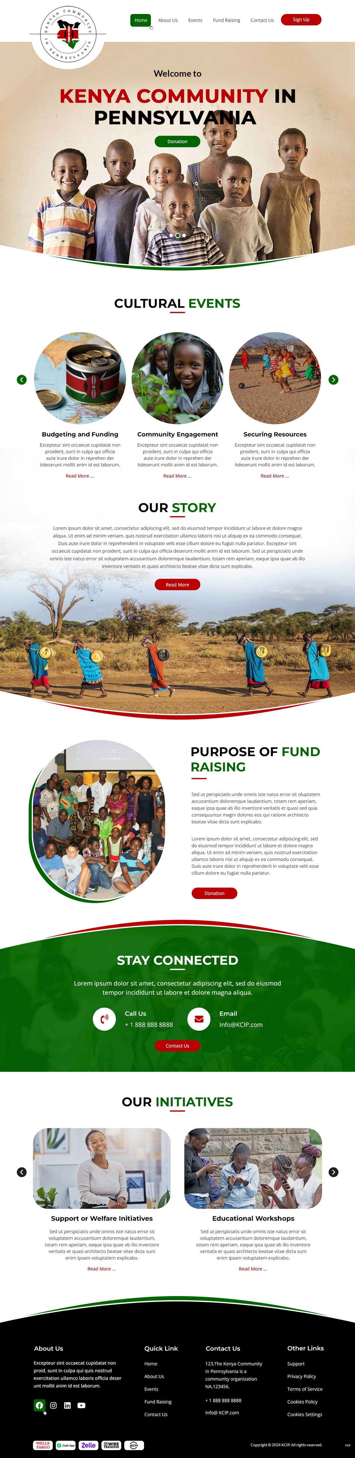 Web Design by pb for Kenya Community in Pennsylvania | Design #33658394