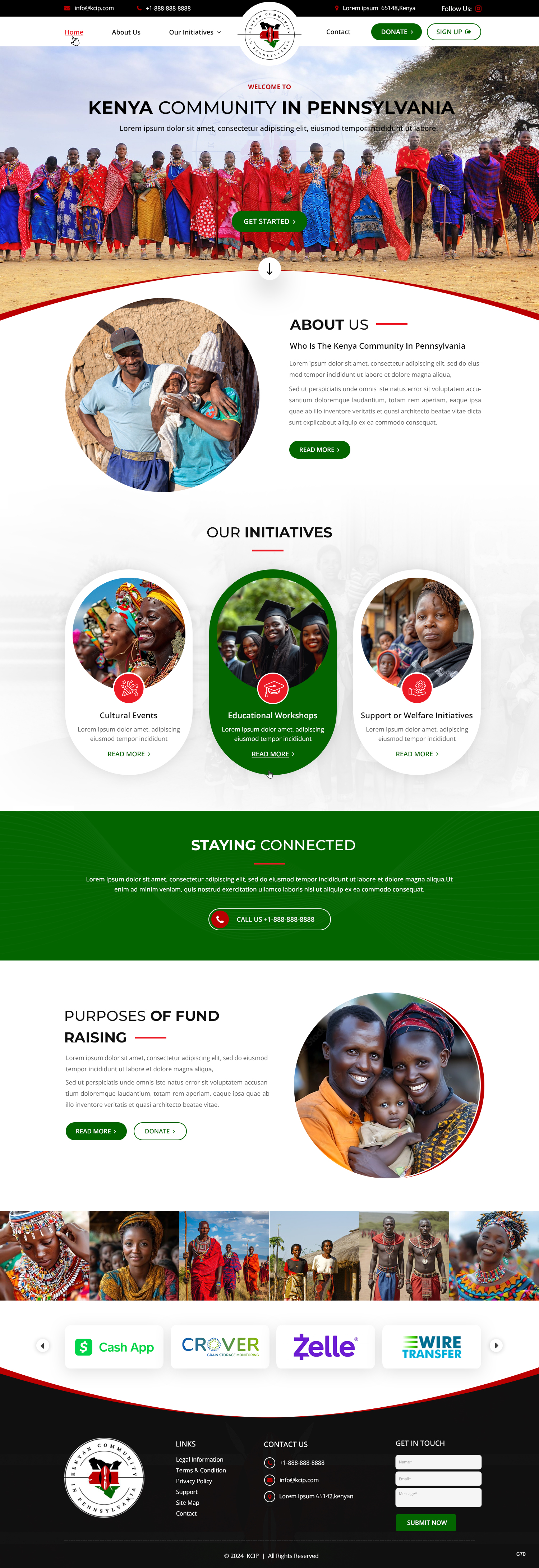 Web Design by pb for Kenya Community in Pennsylvania | Design #33658396
