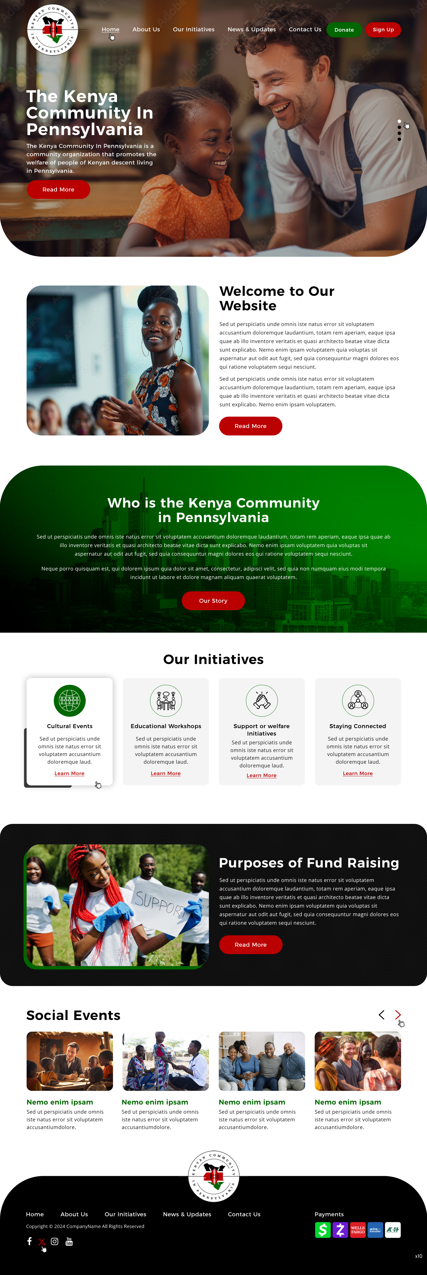 Web Design by pb for Kenya Community in Pennsylvania | Design #33658397