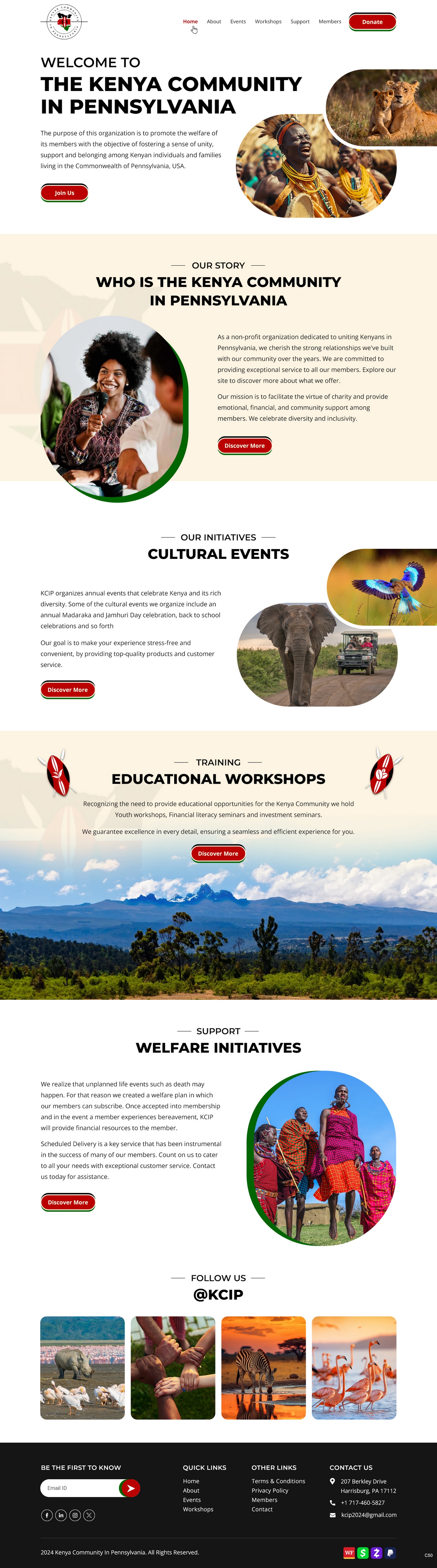 Web Design by pb for Kenya Community in Pennsylvania | Design #33665843