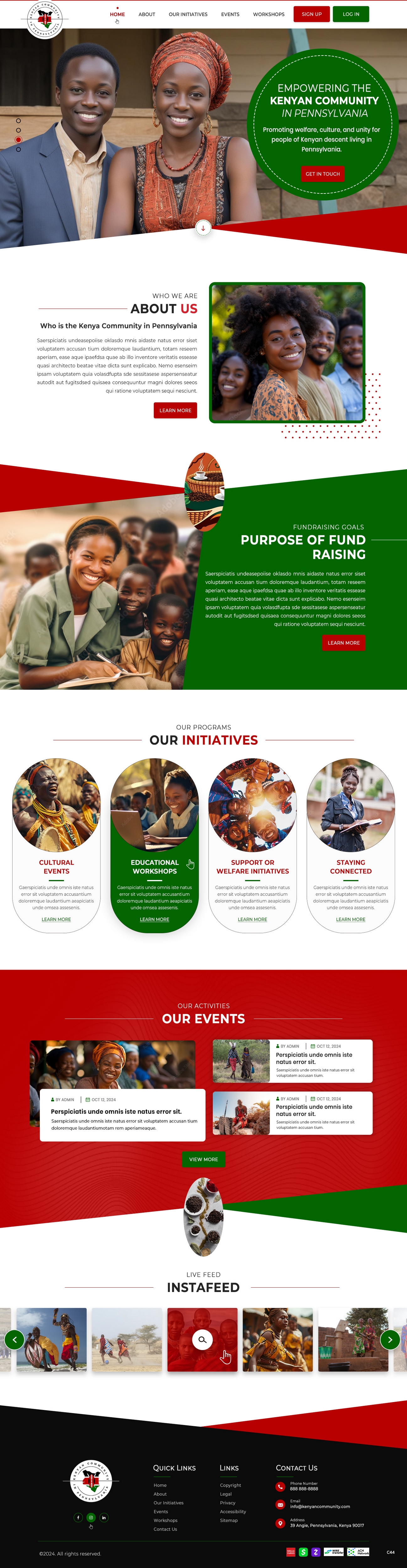 Web Design par pb pour Kenya Community in Pennsylvania | Design #33665845