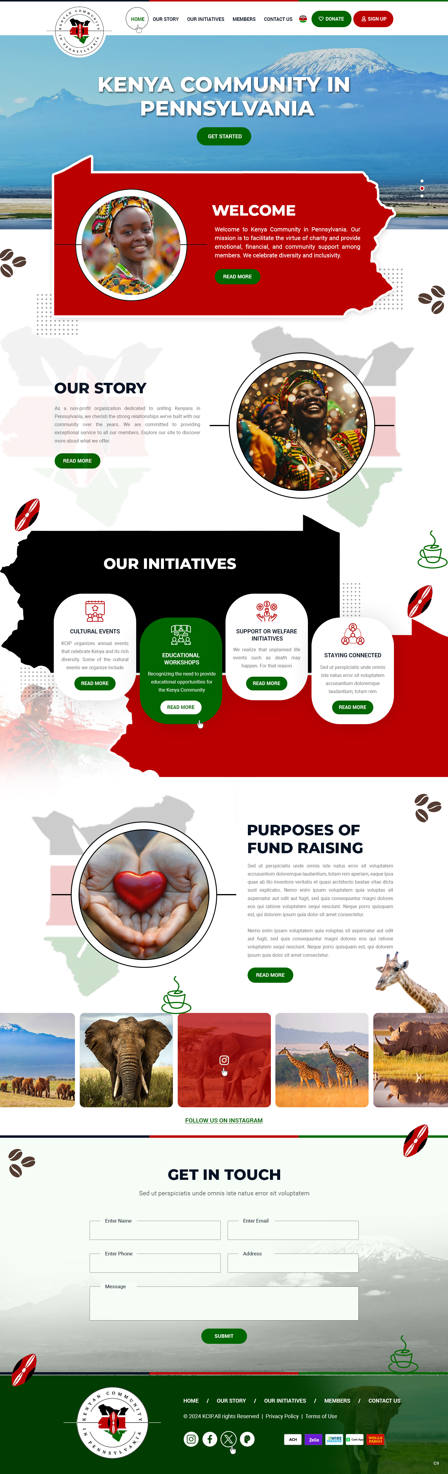 Web Design par pb pour Kenya Community in Pennsylvania | Design #33665846