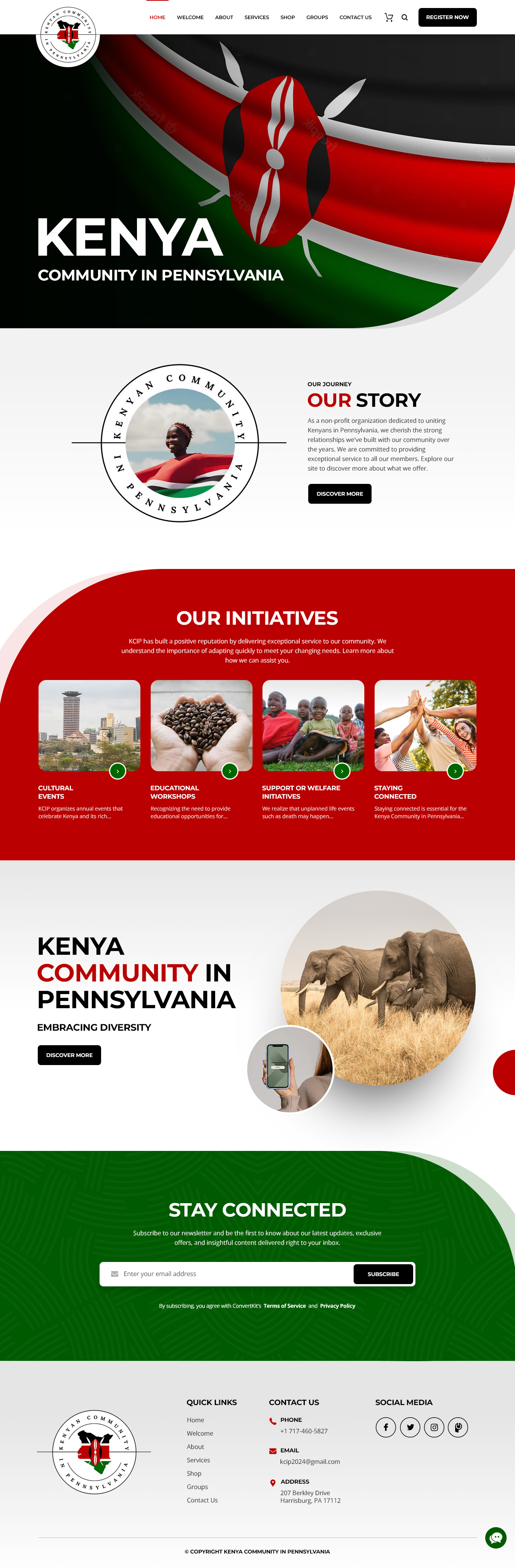 Diseño Web por nzdesigners para Kenya Community in Pennsylvania | Diseño #33664804