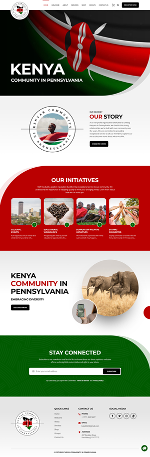 Web Design by nzdesigners for Kenya Community in Pennsylvania | Design: #33664804