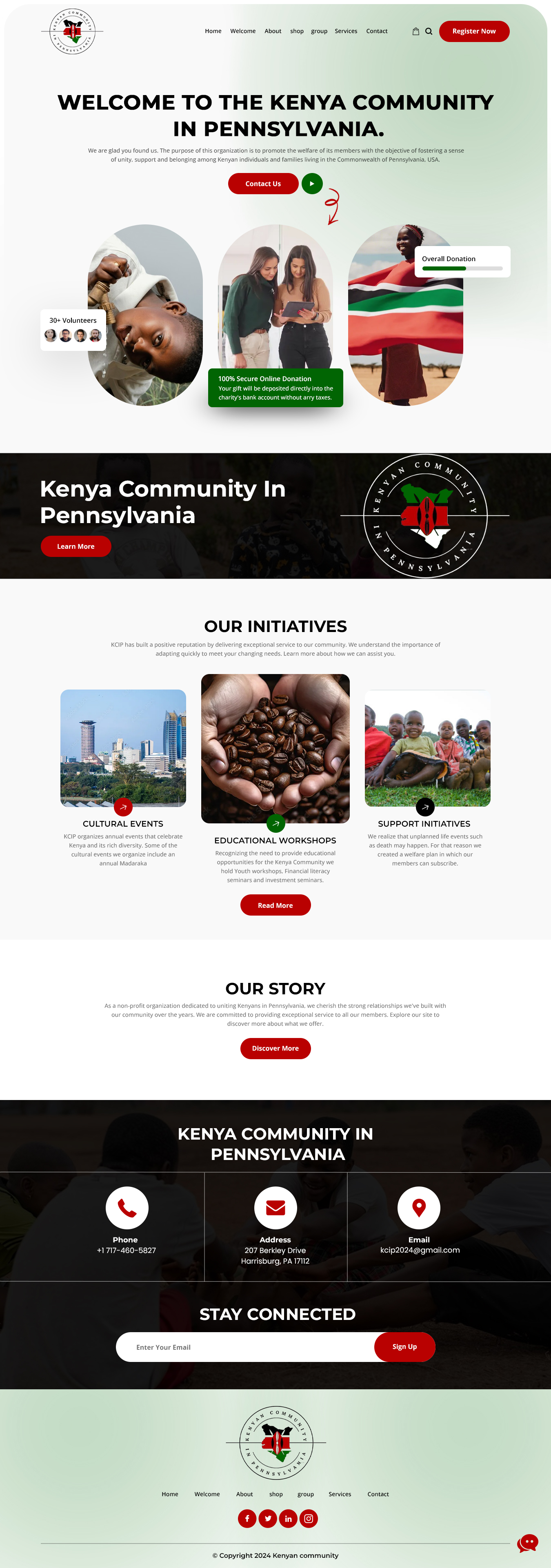 Diseño Web por nzdesigners para Kenya Community in Pennsylvania | Diseño #33664805