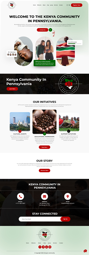 Web Design by nzdesigners for Kenya Community in Pennsylvania | Design: #33664805
