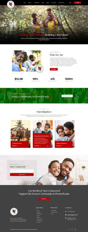 Web Design by nzdesigners for Kenya Community in Pennsylvania | Design: #33664806