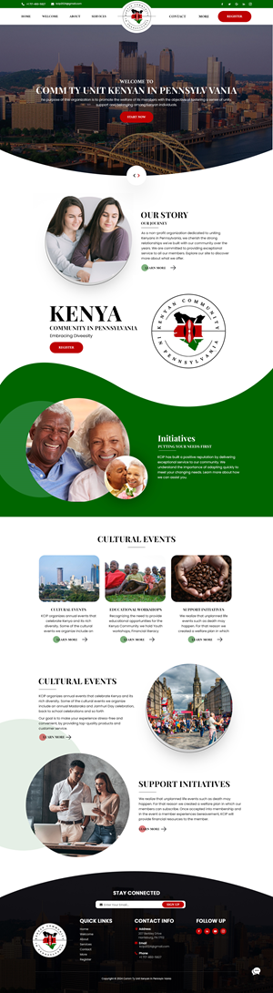 Web Design by nzdesigners for Kenya Community in Pennsylvania | Design: #33664807
