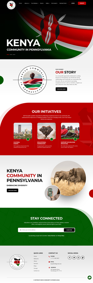 Web Design by nzdesigners for Kenya Community in Pennsylvania | Design: #33670875