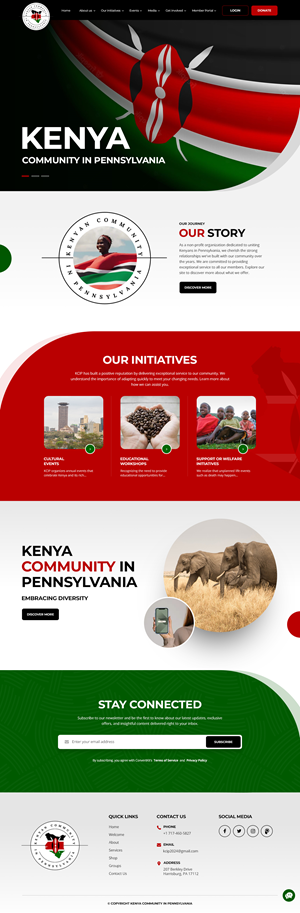 Web Design by nzdesigners for Kenya Community in Pennsylvania | Design: #33670876