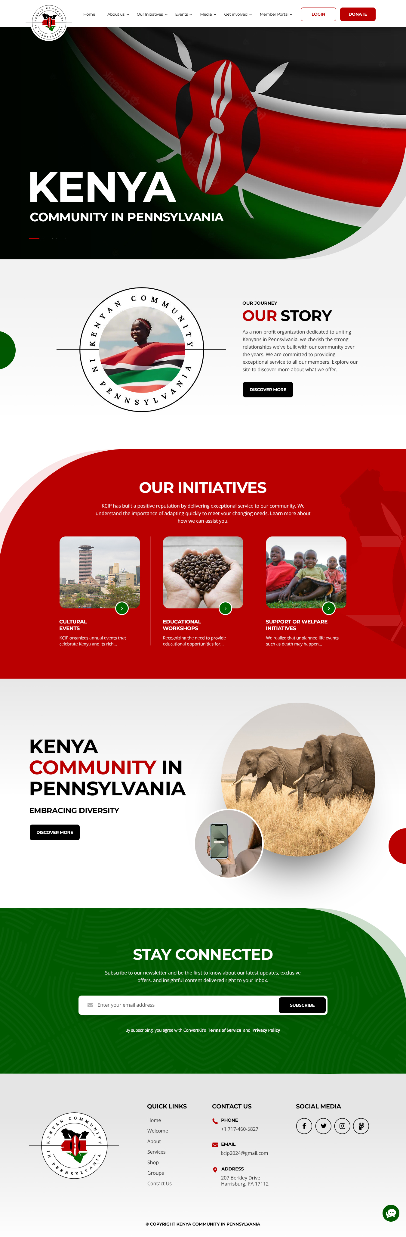 Diseño Web por nzdesigners para Kenya Community in Pennsylvania | Diseño #33670877