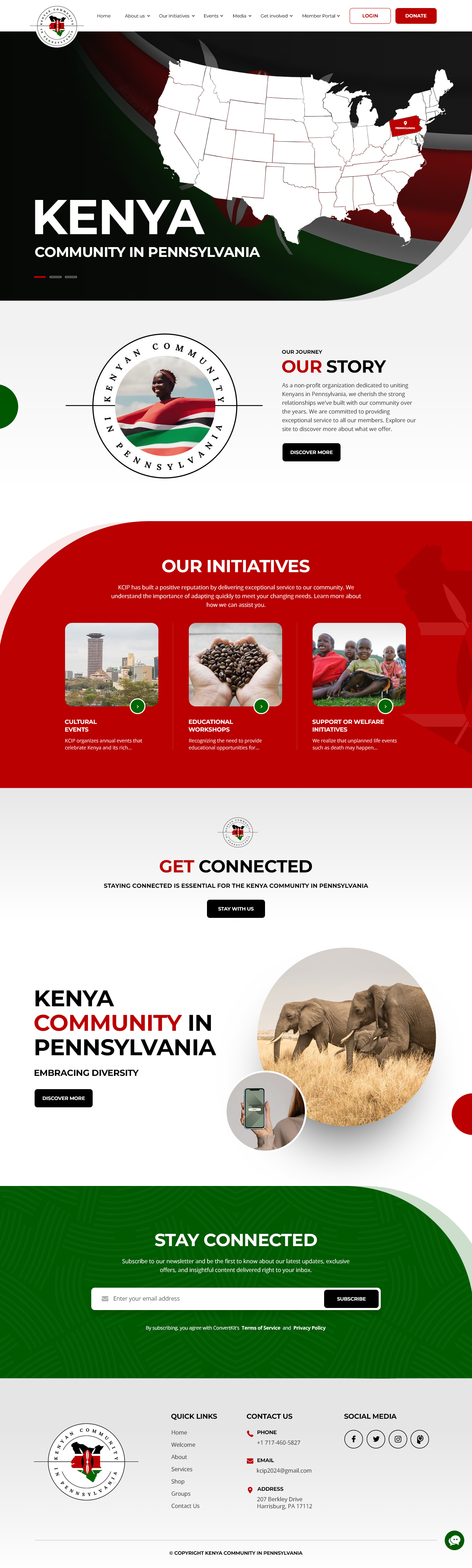 Web Design by nzdesigners for Kenya Community in Pennsylvania | Design #33679922