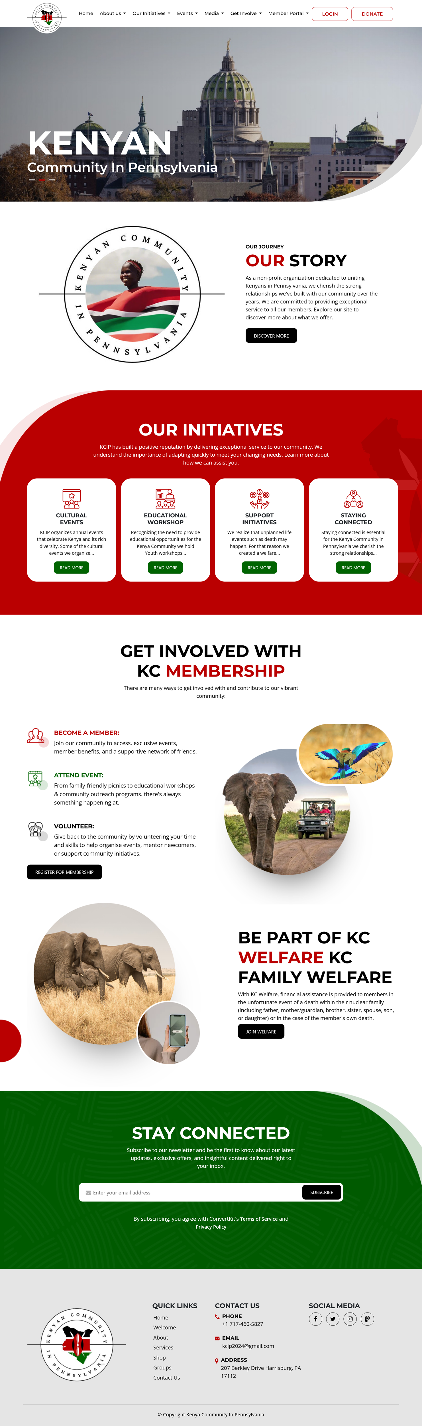 Web Design par nzdesigners pour Kenya Community in Pennsylvania | Design #33737849