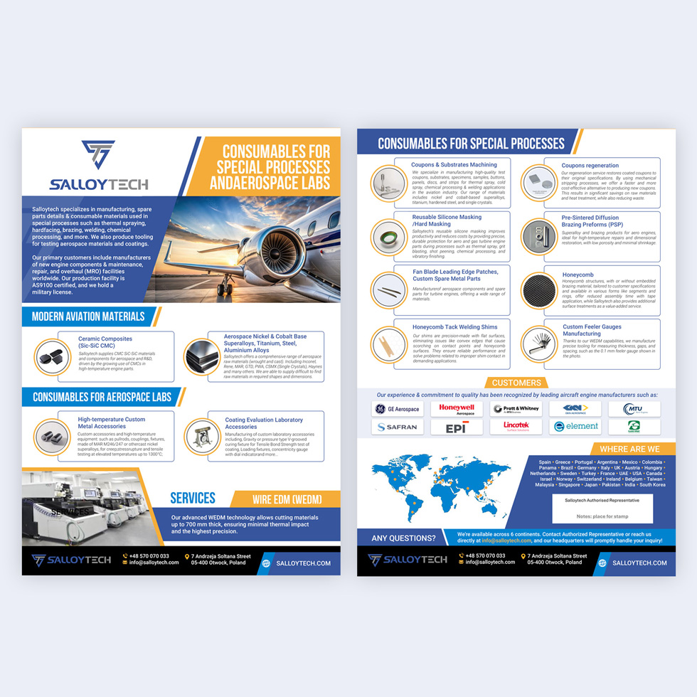Design de Flyer par DA. pour Salloytech Sp. z o.o. | Design : #33661311