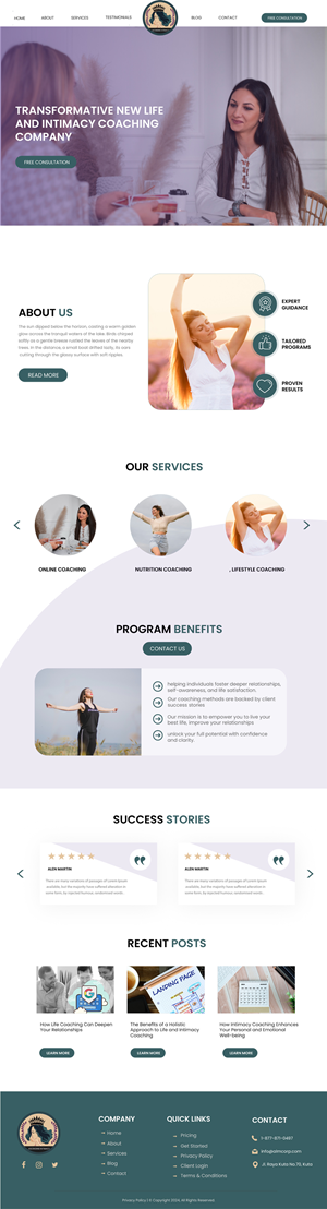 Web Design by WahDesign for Ascending Intimacy Lifestyle Coaching | Design #33703817