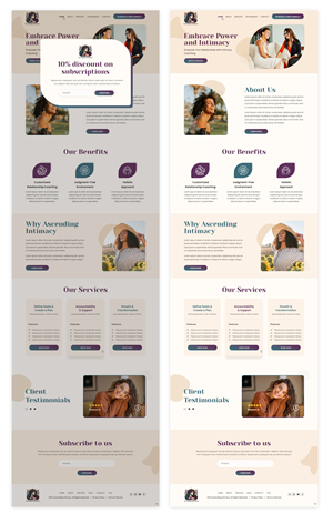 Web Design by pb for Ascending Intimacy Lifestyle Coaching | Design: #33765402