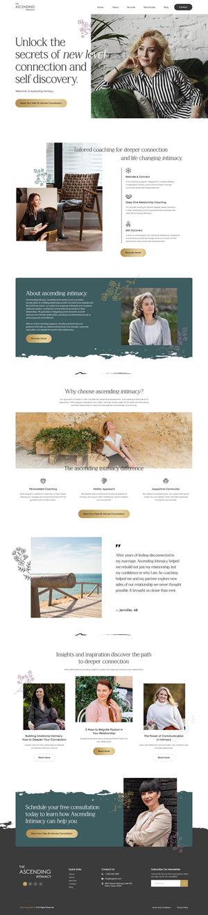 Web Design by nzdesigners for Ascending Intimacy Lifestyle Coaching | Design: #33679960