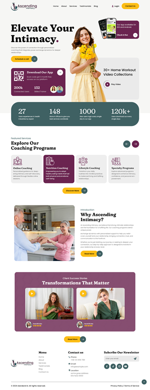 Web Design by nzdesigners for Ascending Intimacy Lifestyle Coaching | Design: #33679967