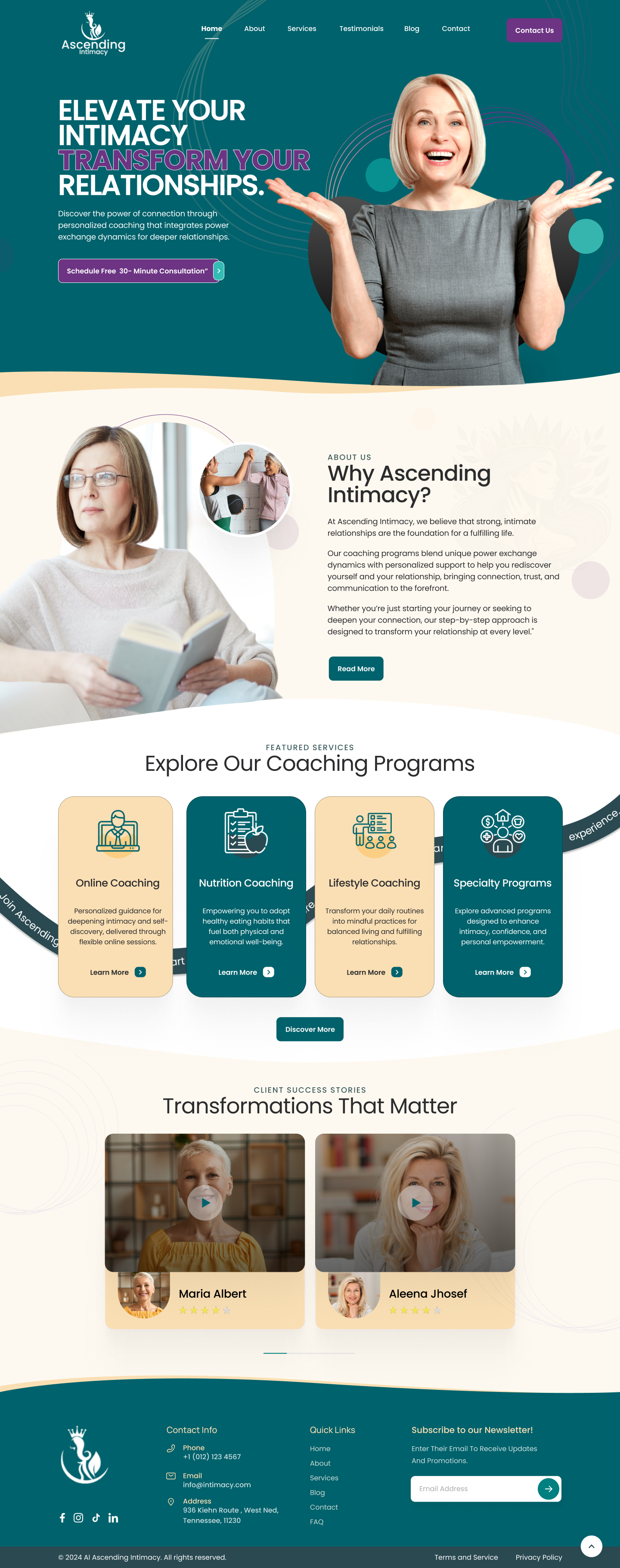 Diseño Web por nzdesigners para Ascending Intimacy Lifestyle Coaching | Diseño #33679975