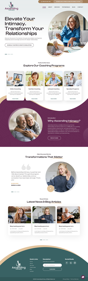 Web Design by nzdesigners for Ascending Intimacy Lifestyle Coaching | Design: #33680000