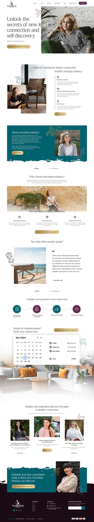 Web Design by nzdesigners for Ascending Intimacy Lifestyle Coaching | Design: #33761349