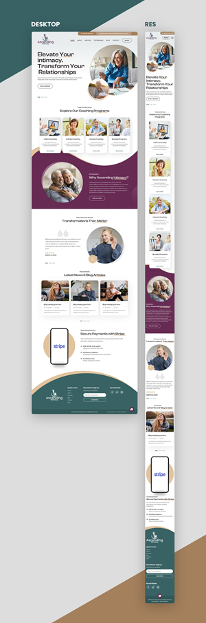 Web Design by nzdesigners for Ascending Intimacy Lifestyle Coaching | Design: #33761366