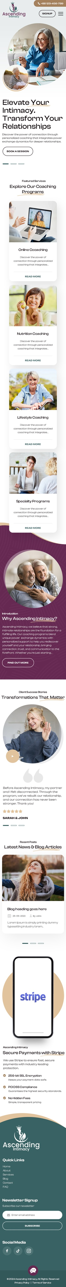 Diseño Web por nzdesigners para Ascending Intimacy Lifestyle Coaching | Diseño: #33761367