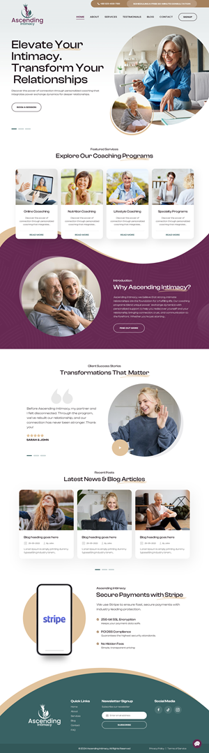 Diseño Web por nzdesigners para Ascending Intimacy Lifestyle Coaching | Diseño: #33761368