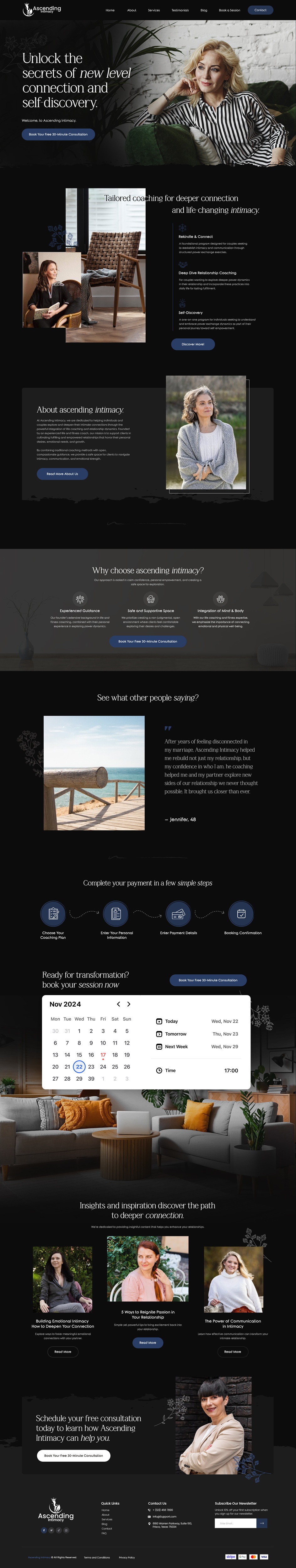 Web Design by nzdesigners for Ascending Intimacy Lifestyle Coaching | Design: #33873668