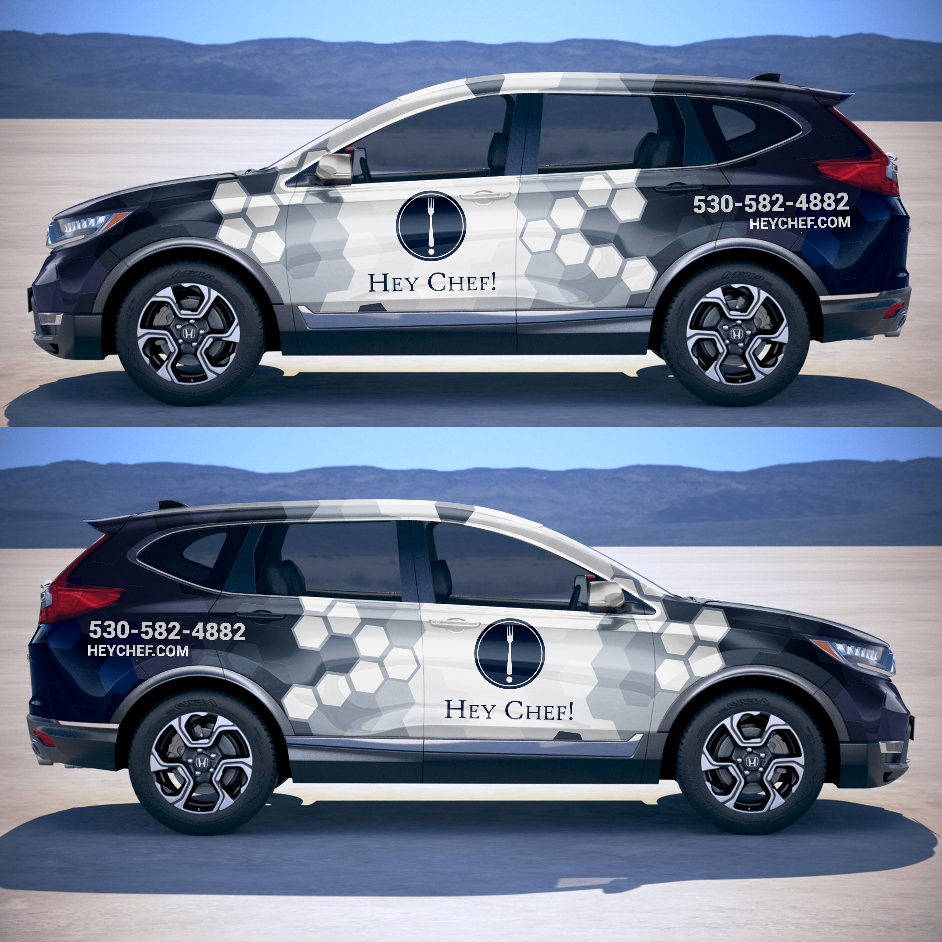 Car Wrap Design by DESIGN SOLUTIONS 007 for HeyChef! LLC | Design #33677373