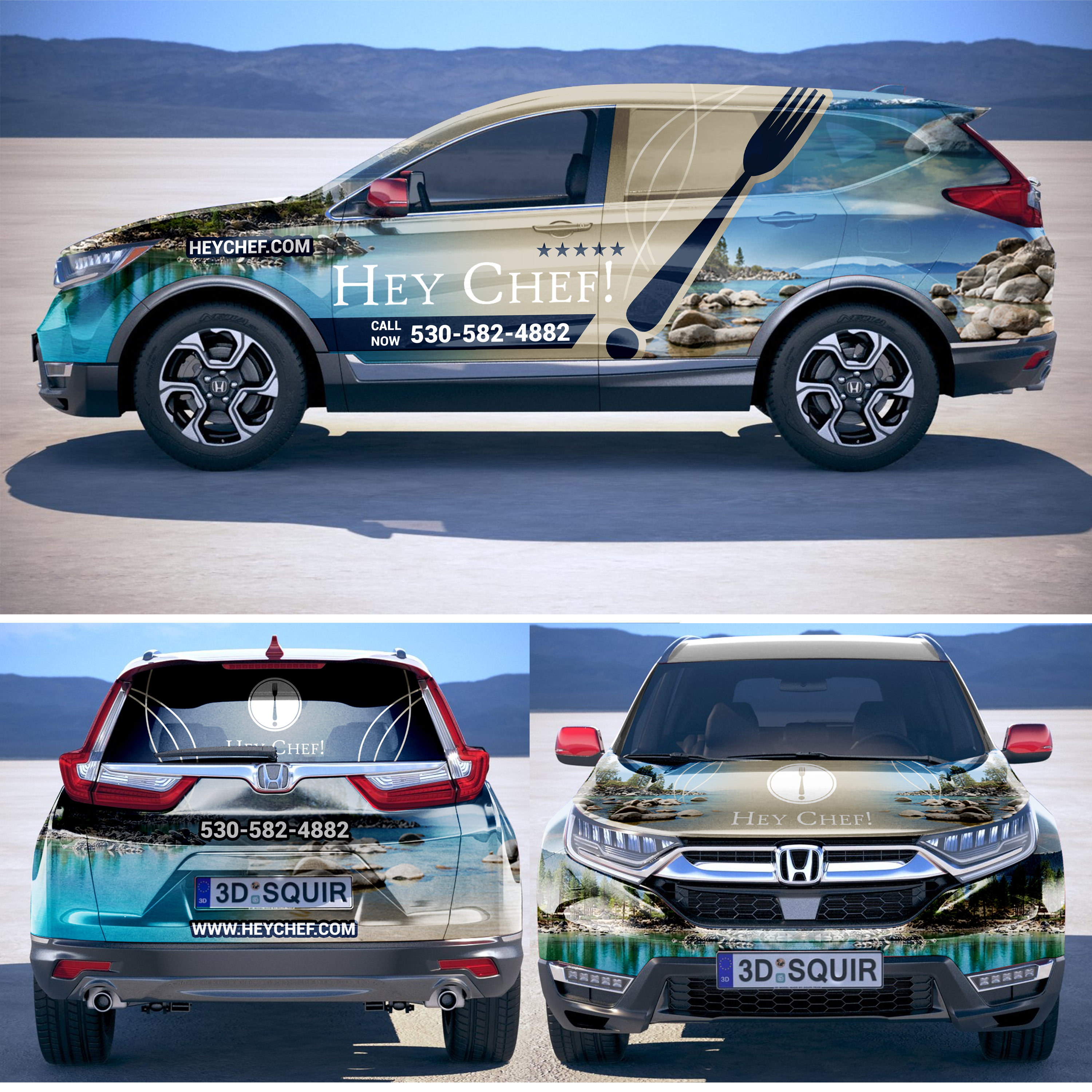 Car Wrap Design by DESIGN SOLUTIONS 007 for HeyChef! LLC | Design #33706580