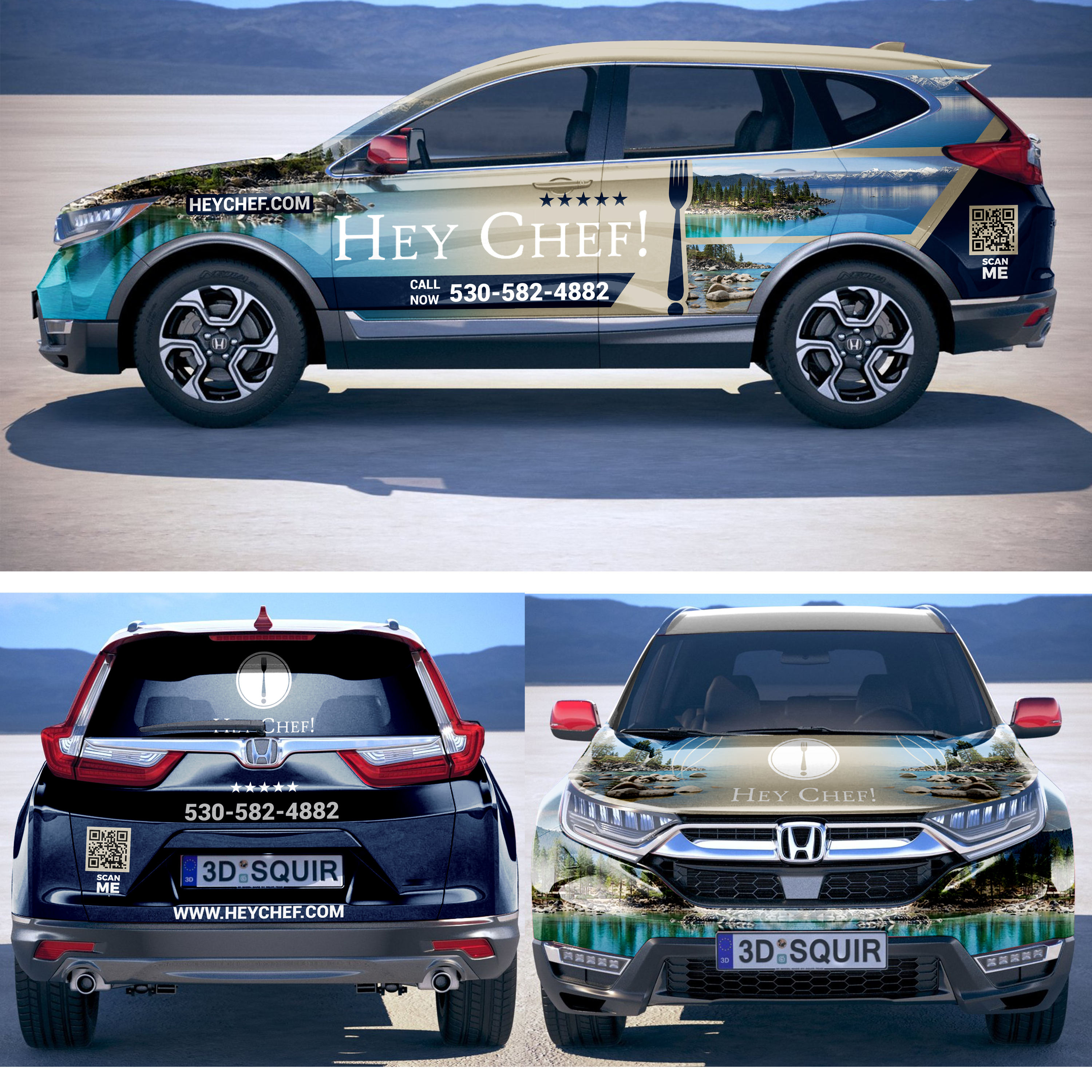 Car Wrap Design by DESIGN SOLUTIONS 007 for HeyChef! LLC | Design #33713388