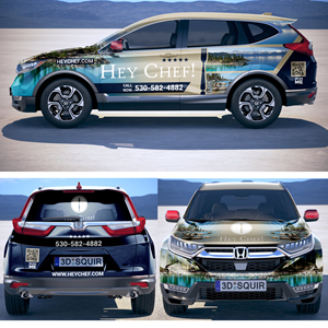 Car Wrap Design by DESIGN SOLUTIONS 007 for HeyChef! LLC | Design: #33713388