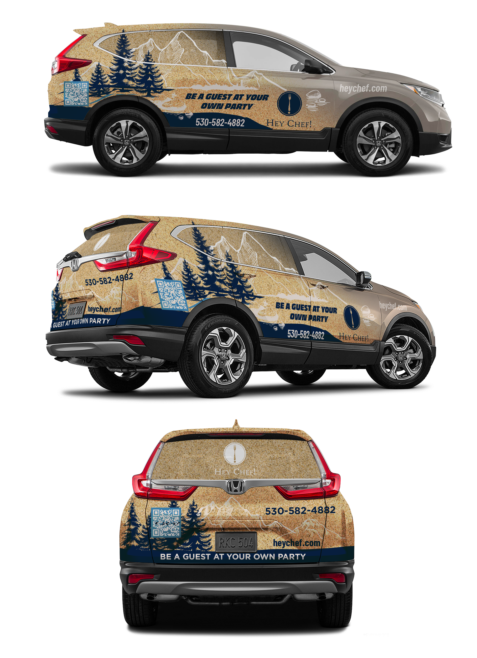 Car Wrap Design by 123graphics for HeyChef! LLC | Design #33686499