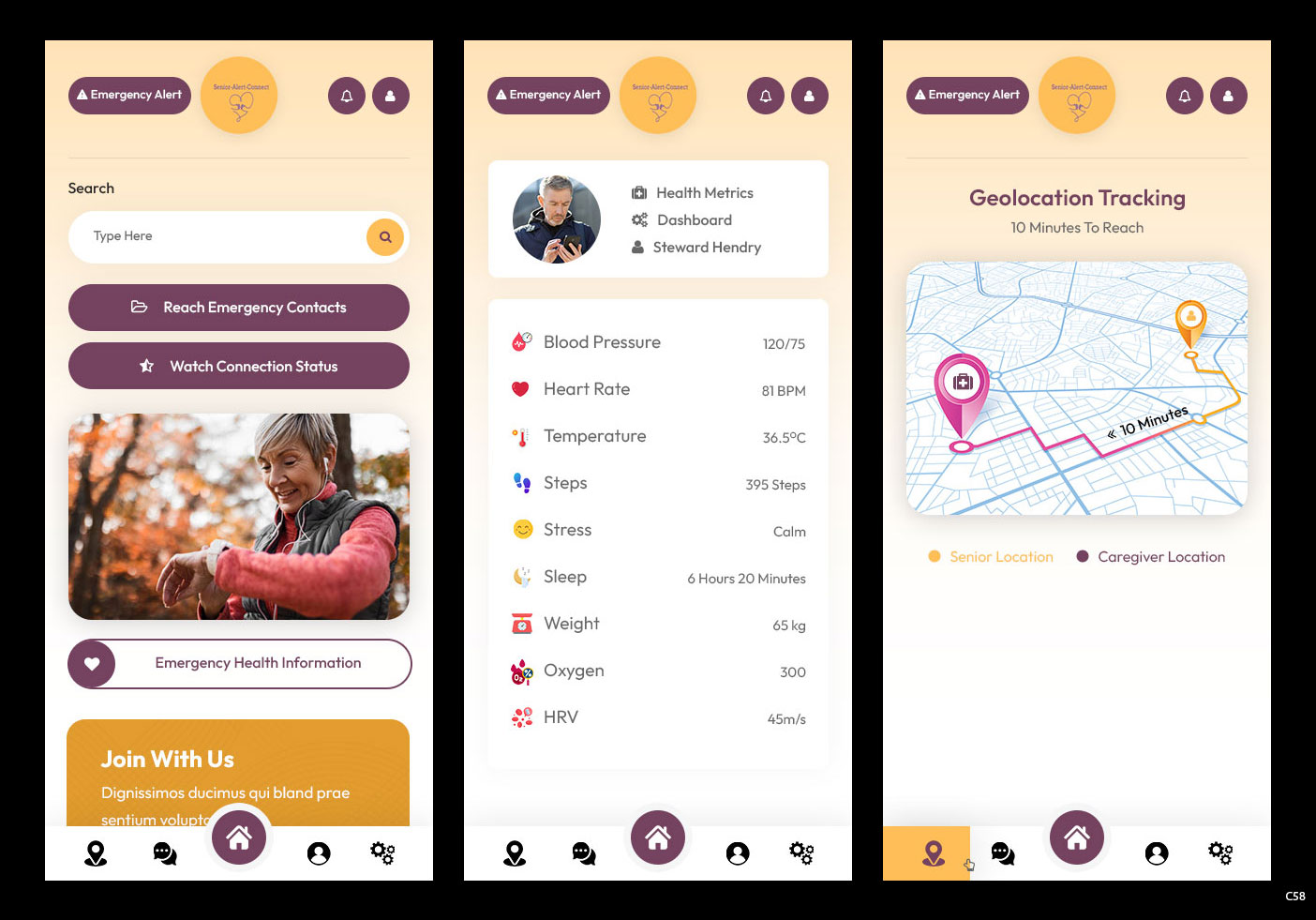 Design Application par pb pour Senior-Alert-Connect | Design #33697820
