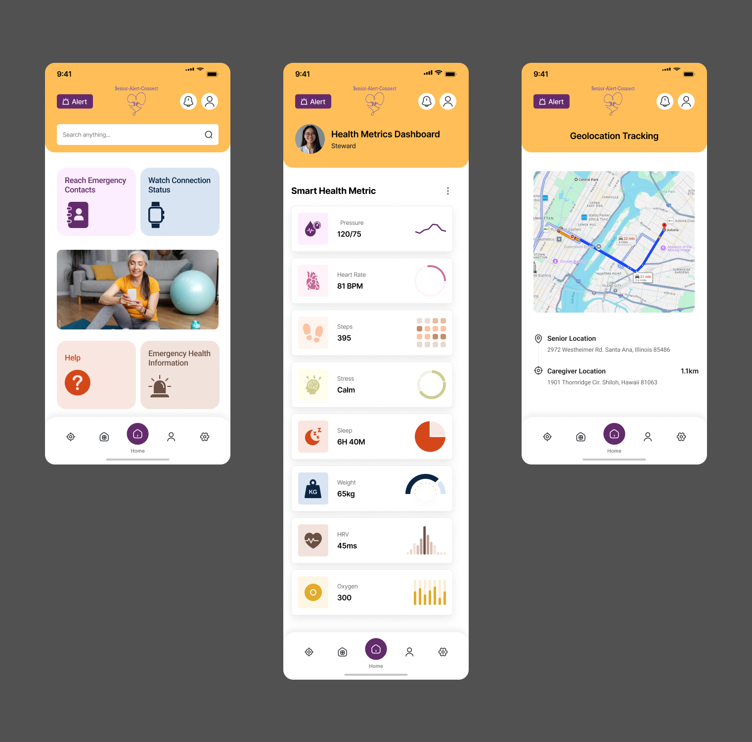 Design Application par pb pour Senior-Alert-Connect | Design #33697822