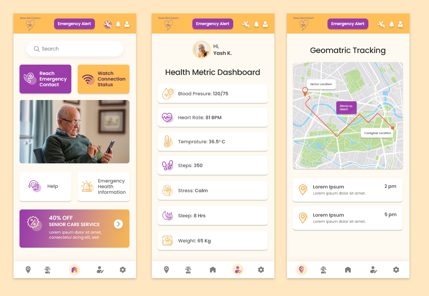 Design Application par pb pour Senior-Alert-Connect | Design #33706370