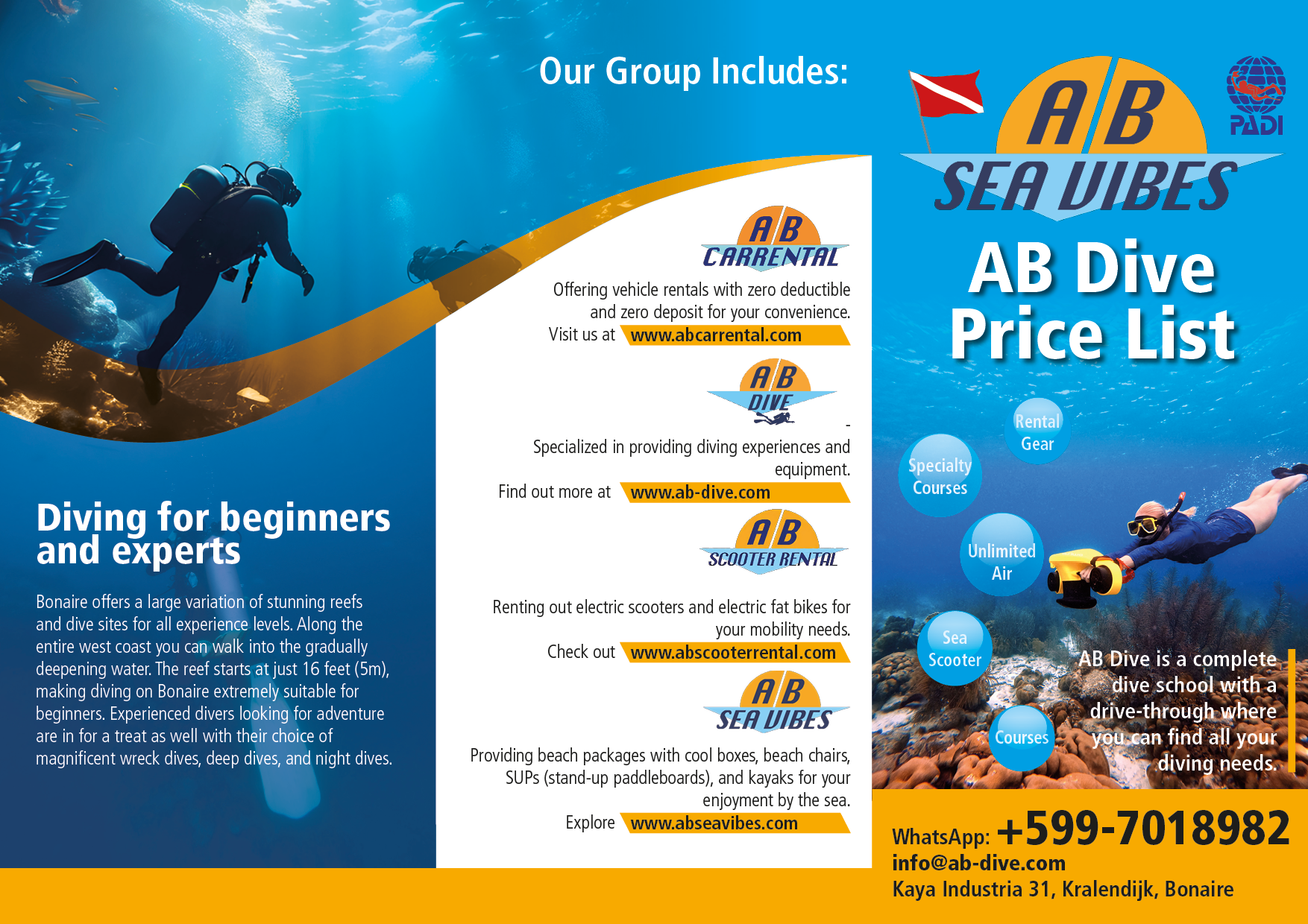 Flyer Design by LOM for AB Dive | Design #33696304