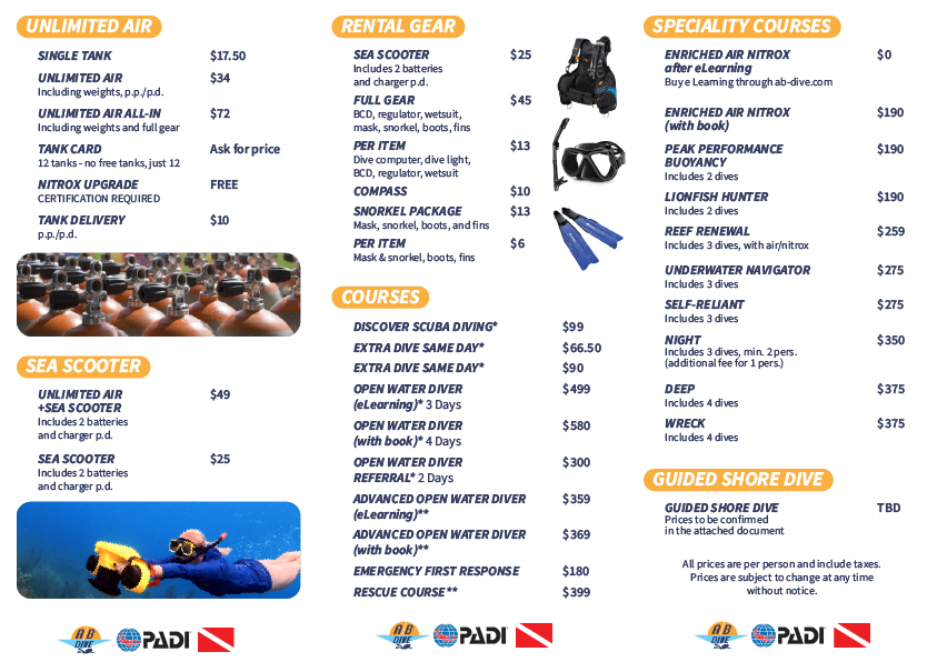 Flyer Design by Fahmi Daniyal for AB Dive | Design #33688370