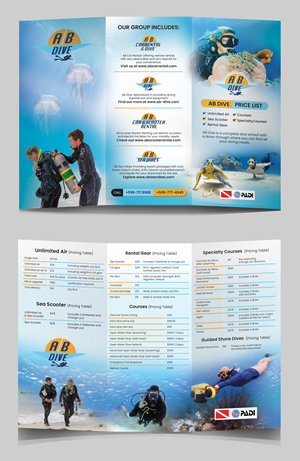 Flyer Design by saurov for AB Dive | Design: #33684307