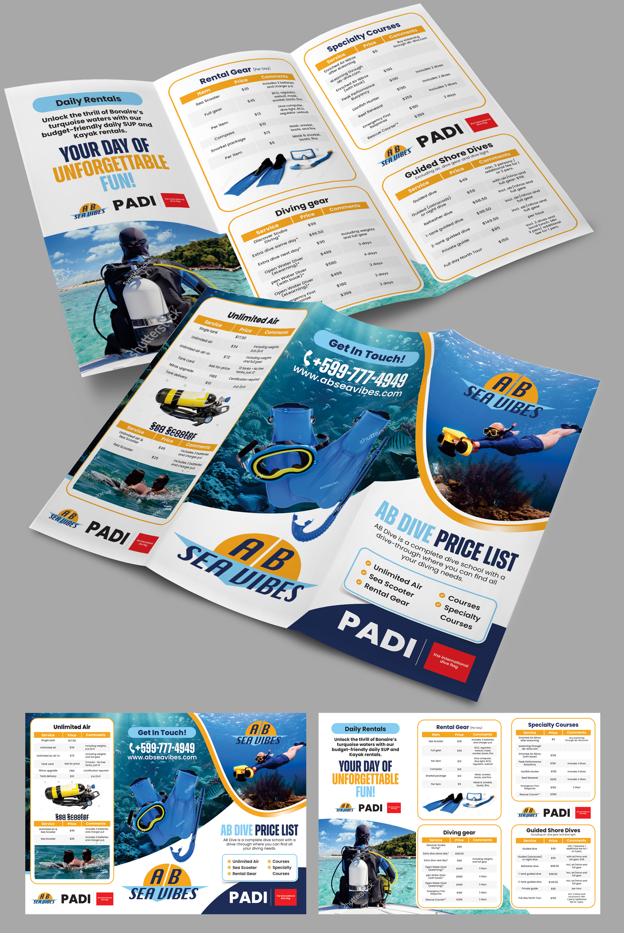 Flyer Design by Dzhafir for AB Dive | Design #33687052