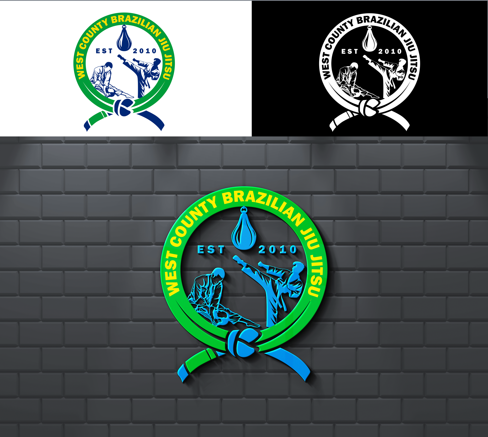 Logo Design by RA-bica for West County Brazilian Jiu Jitsu LLC | Design #33687234
