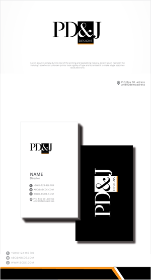 Logo Design by zebronicgraphic for PD&J DESIGN | Design: #33688247
