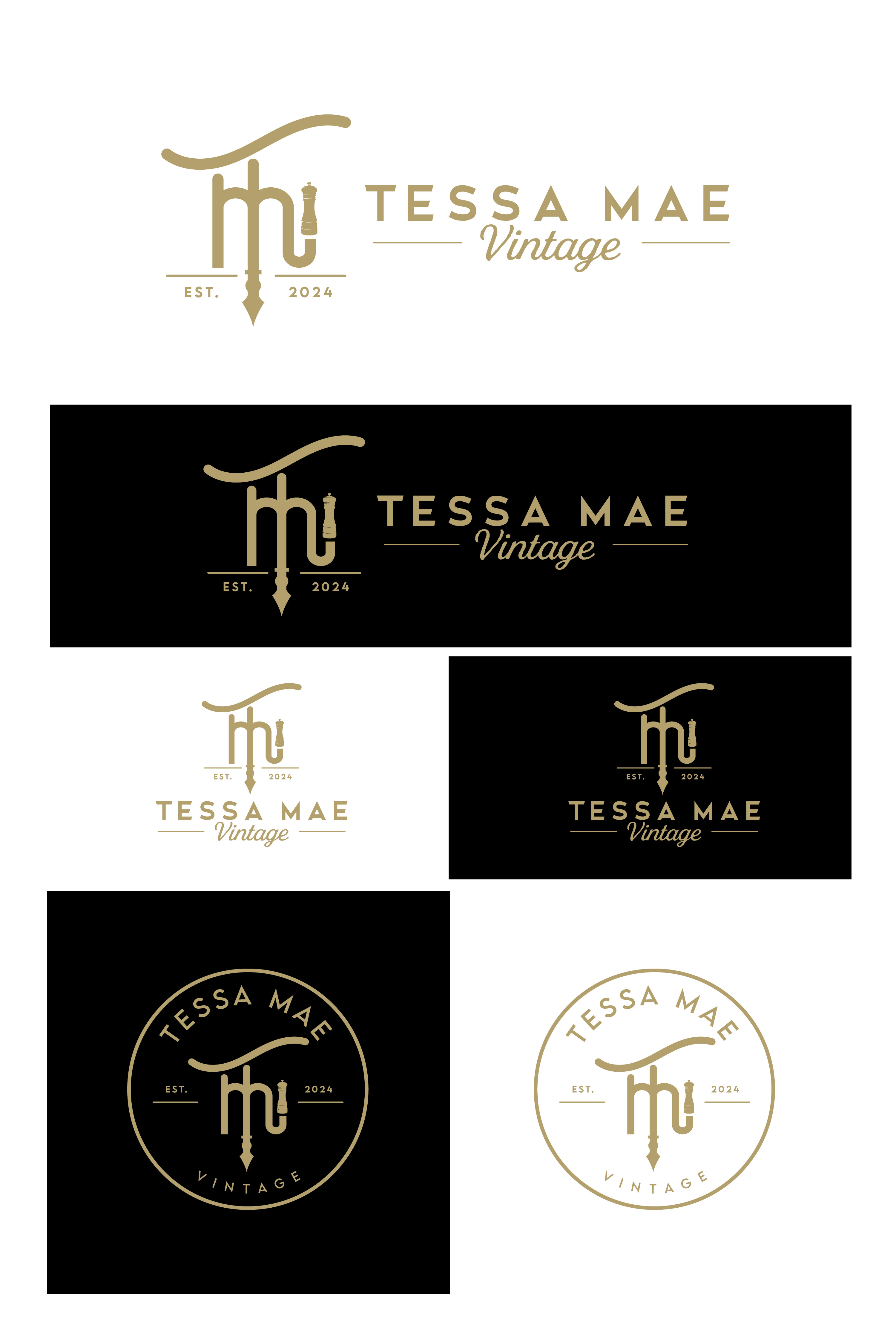 Logo Design by Idea Master Plus for Tessa Mae Vintage | Design #33687916