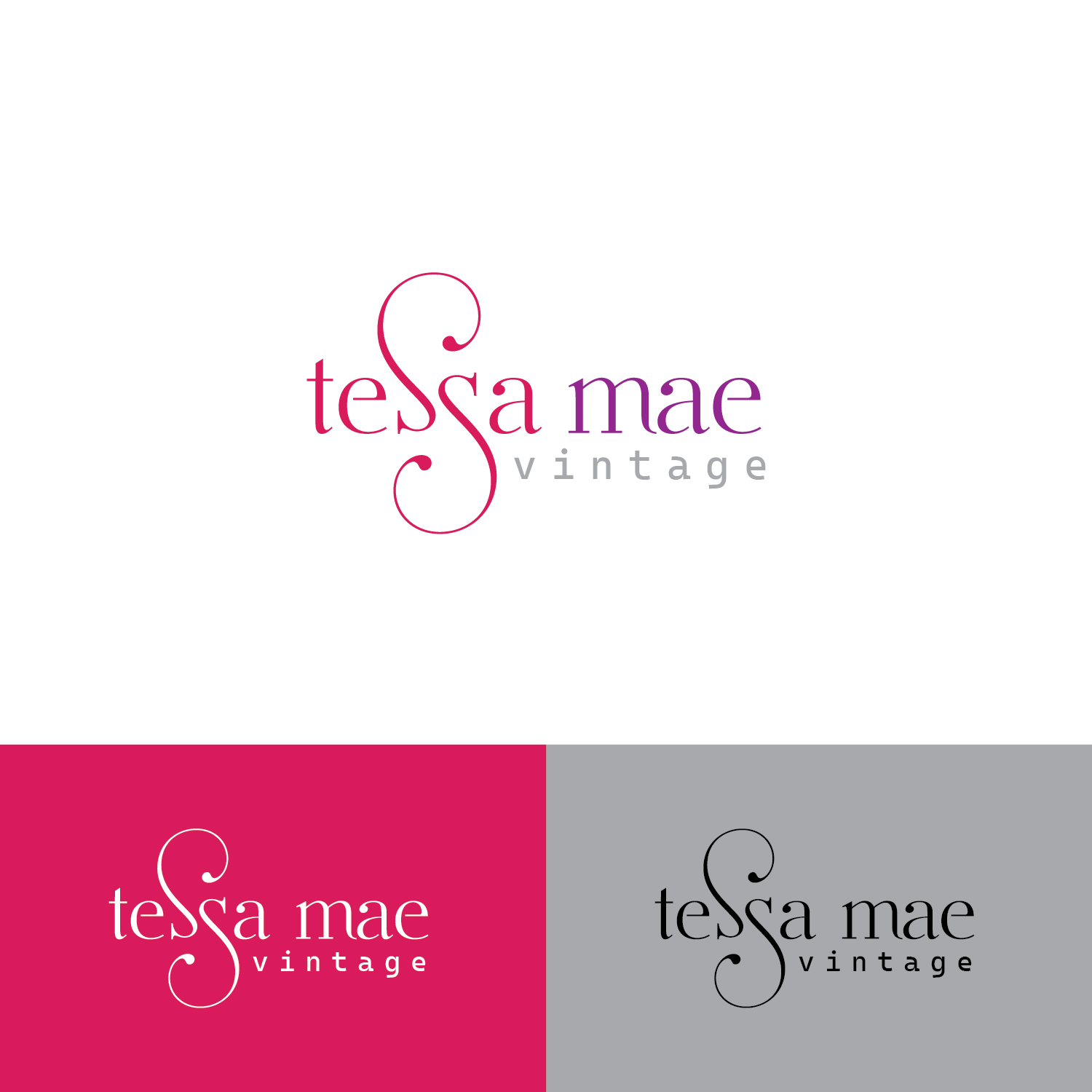Logo Design by Maxo-Biz for Tessa Mae Vintage | Design #33705195