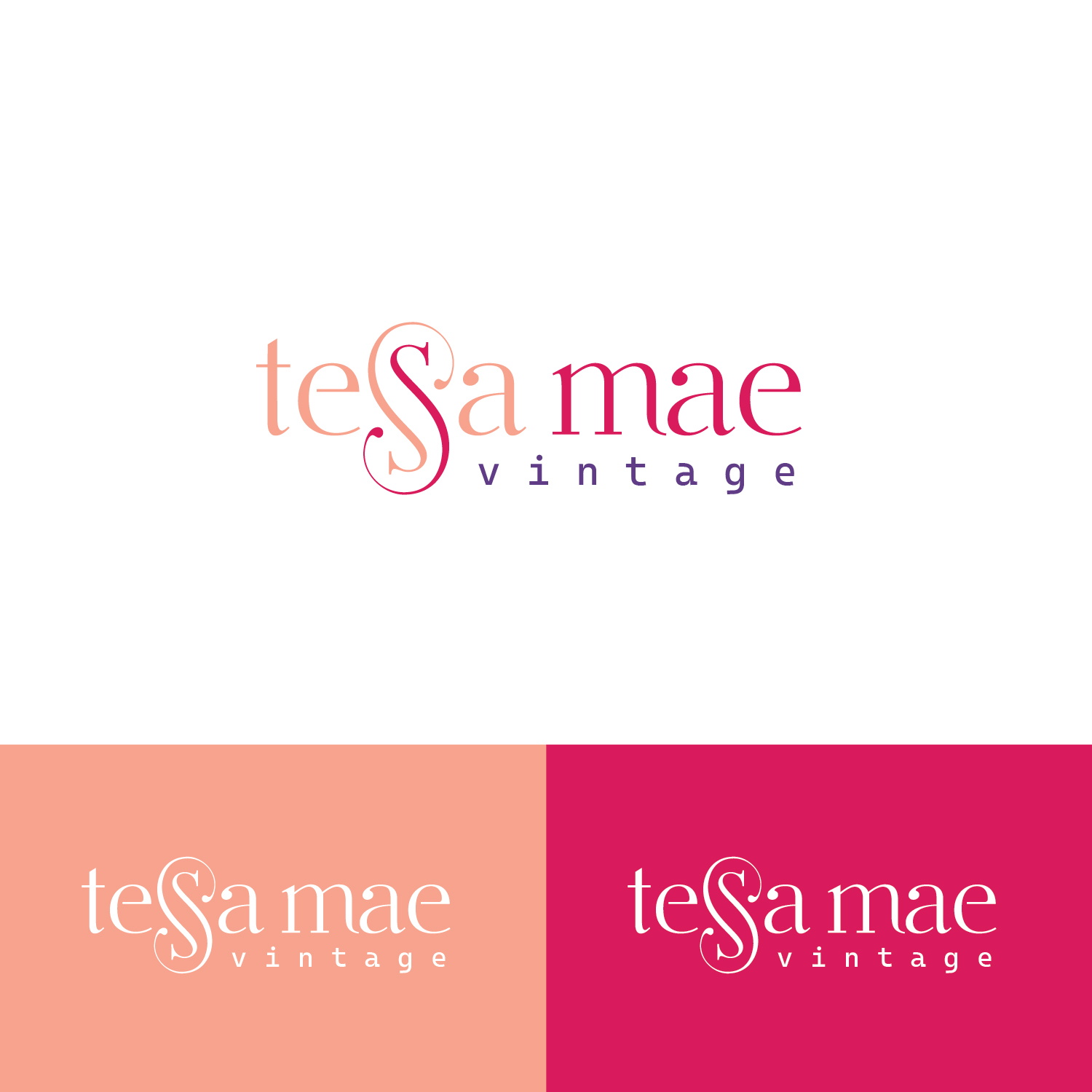 Logo Design by Maxo-Biz for Tessa Mae Vintage | Design #33712476