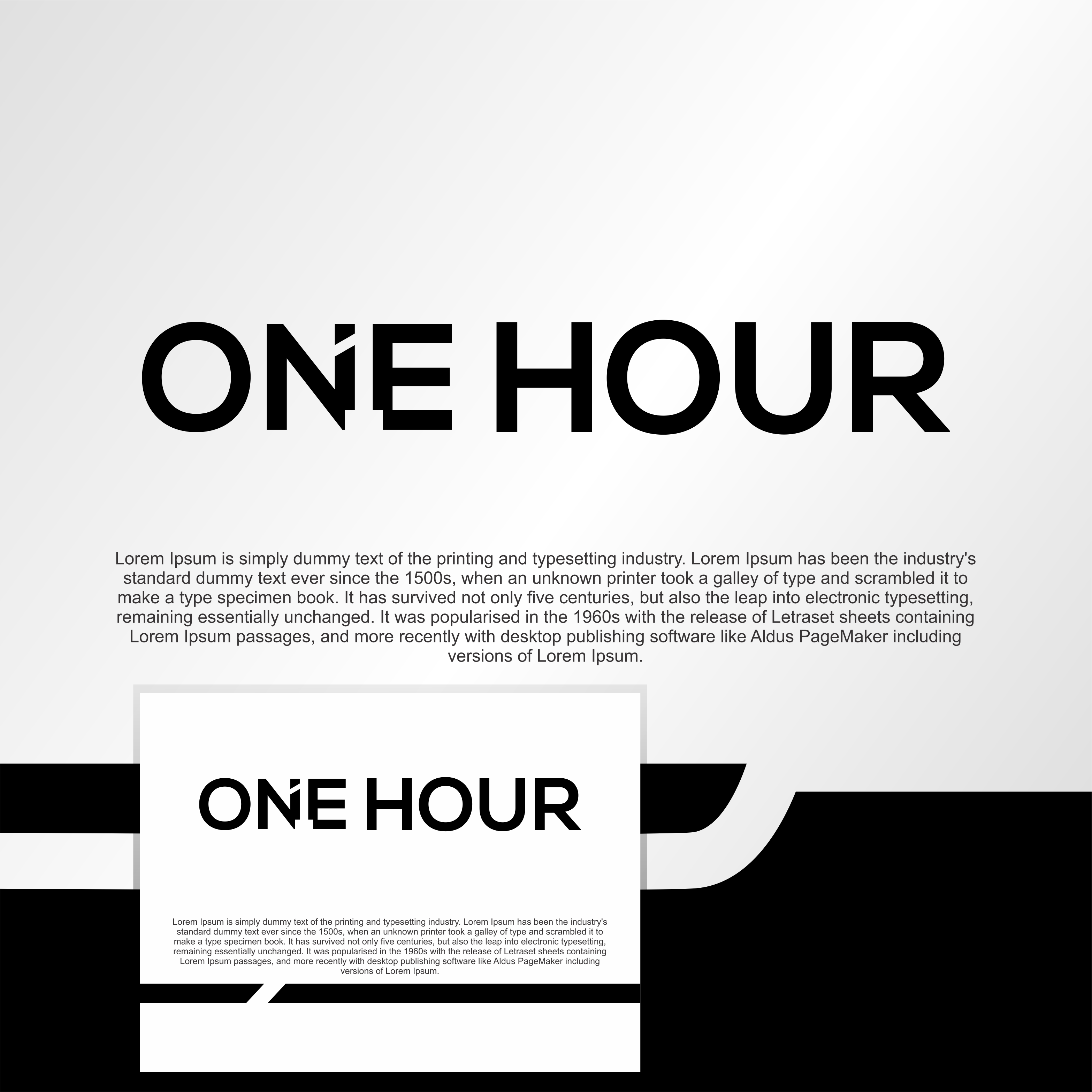 Diseño de Logo por diego costa para One Hour | Diseño #33692779