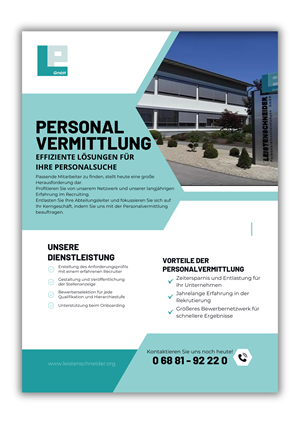 Diseño de Flyer por Custom A para Leistenschneider GmbH | Diseño: #33700689