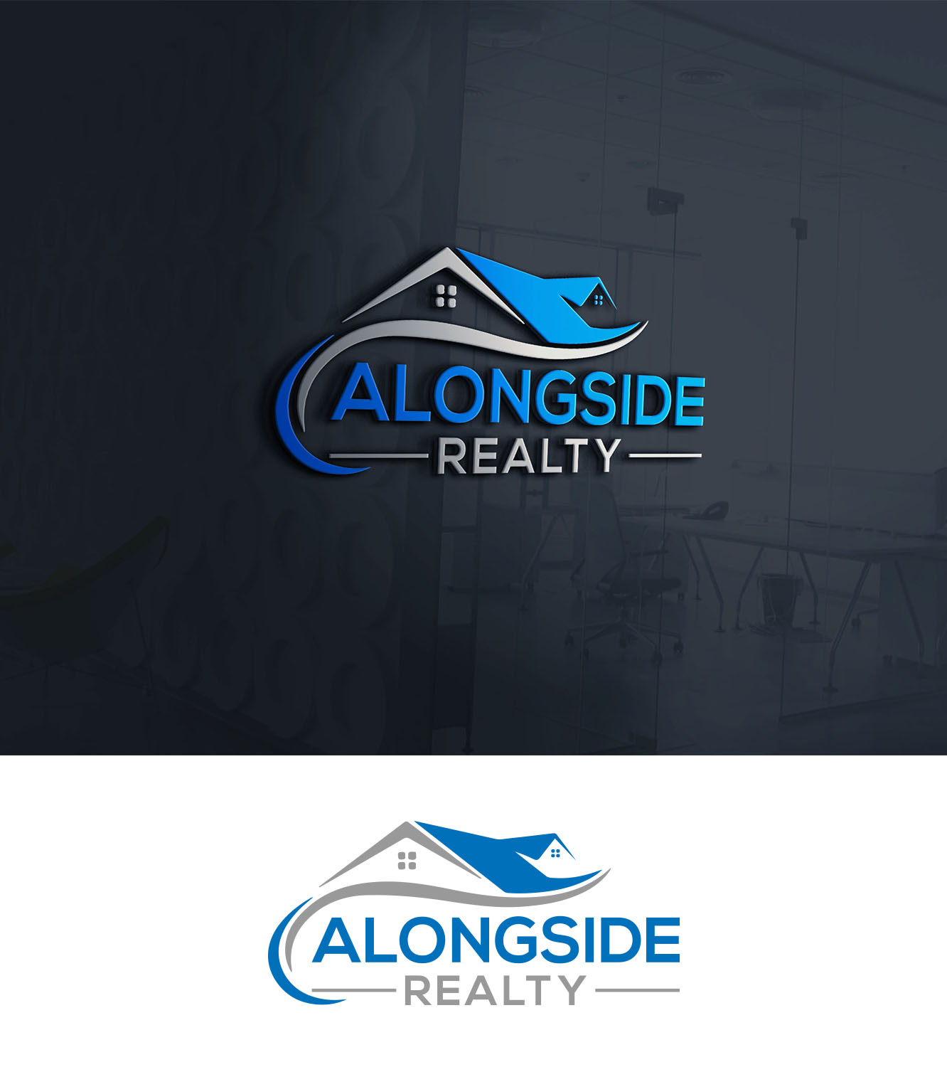 Upmarket, Serious, Real Estate Logo Design for Alongside Realty by Blue ...