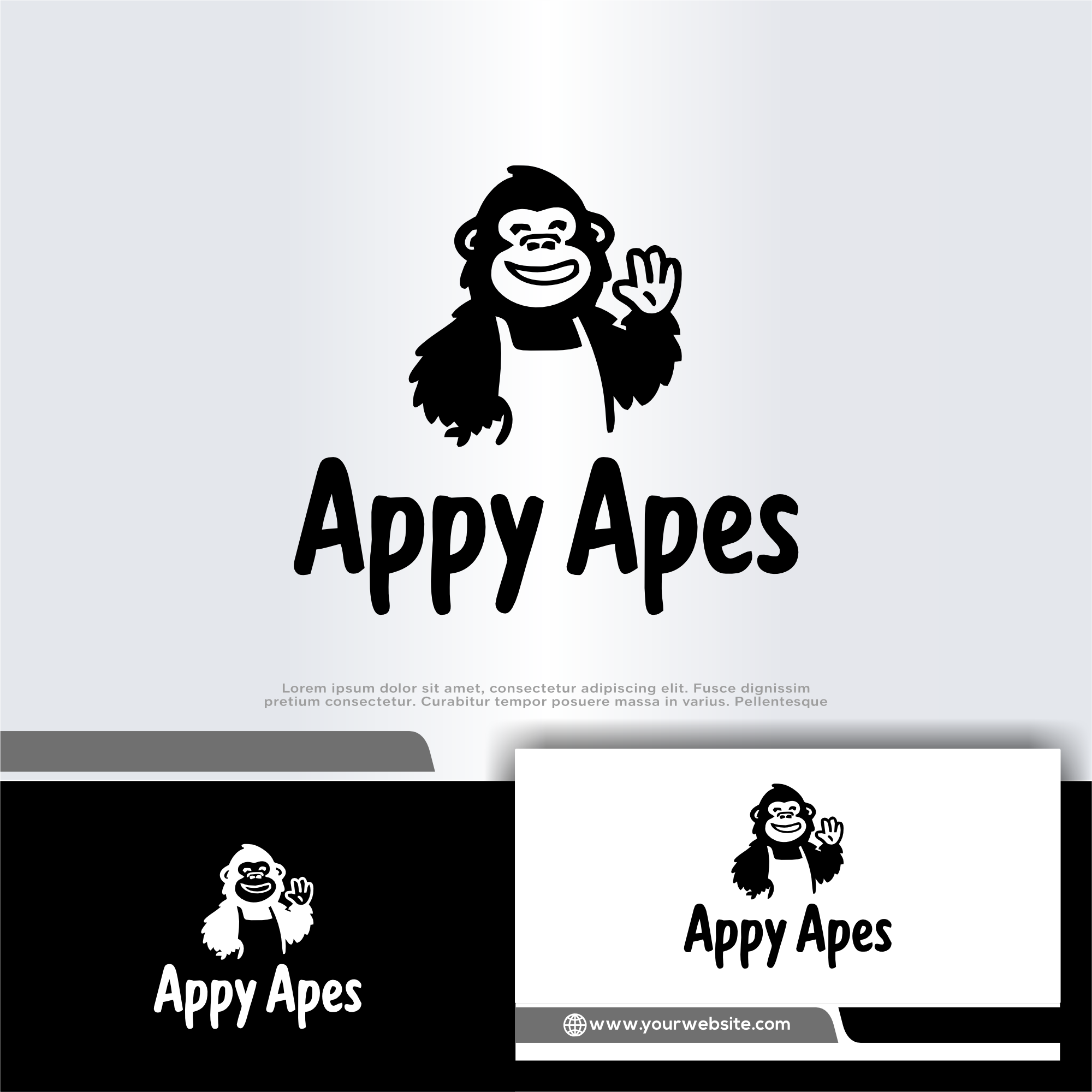 Logo Design by win it for Appy Apes  | Design #33725556